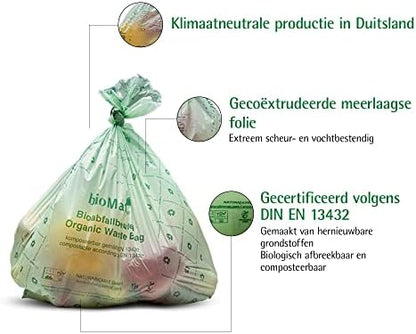 bioMat 8 Gallon Compostable Food Scrap Bags, 20 Count