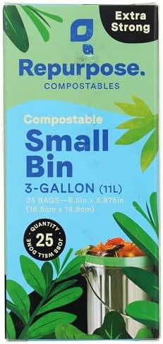Repurpose Compostable 3 Gallon Food Scrap Bags, 25 CT