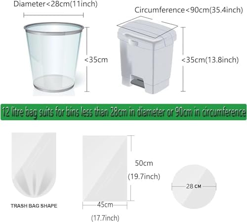 Small Trash Bags 2.6 Gallon - Garbage Bag Biodegradable