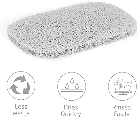 15 Piece Soap Savers Pads - White BPA Free Holder for Bar Soap, Non-Slip Self Draining Dish, Lift for Shower, Kitchen, Bathroom - Tray Bulk Accessories