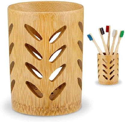 Leaf Shape Toothbrush Holder, Bamboo