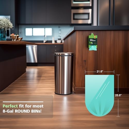 AYOTEE Biodegradable Medium 8 Gallon Trash Bags ，Leak Proof Compostable Bag