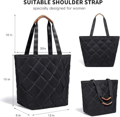 Insulated Cooler Bag Reusable Grocery Tote Bags Transport Large Lunch Box for Women