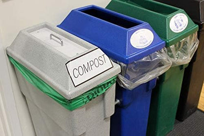 BioBag (USA) The Original Compostable Bag, 8 Gallon, 500 Count, 100% Certified Compostable Trash Bag Liners for Food Waste, Extra Strong and Durable