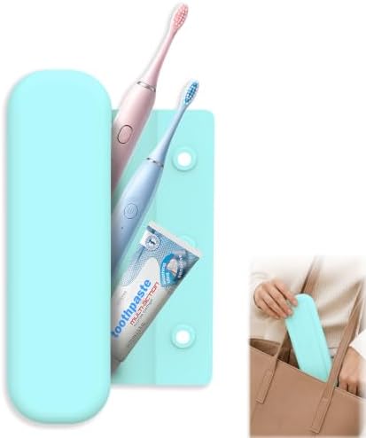 Silicone Toothbrush Travel Case, Extra Large Toothbrush Case for Traveling