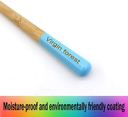 Virgin Forest Bamboo Toothbrushes 6pk, Charcoal Soft Sensitive Gums