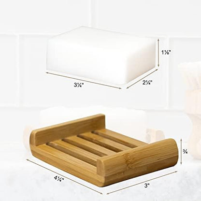 Dish Soap Bar with Bamboo Soap Dish Tray – Solid Dish Soap Block, Eco Friendly Non Toxic Plant Based Dishwashing Soap, Fragrance Free, Zero Waste, Biodegradable Kitchen Soap (5.64 oz)