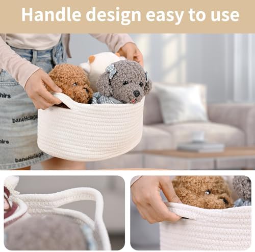 Happyiren Small Gift Basket with Gift Wrap Cellophane Bag and Ribbons, Gift Baskets for Christmas Thanksgiving Birthday Baby Shower Raffle Burr, - Rope Decorative Storage Organizer Container