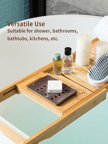 Ceramic Soap Dish with Self Draining for Shower & Kitchen