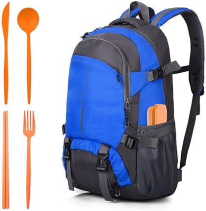 ELANE 4 Sets Reusable Travel Utensils Set with Case,Camping Cutlery Set Reusable Cutlery Set with Case,Utensil Sets for Lunch Picnic Daily Use Outdoor (orange)