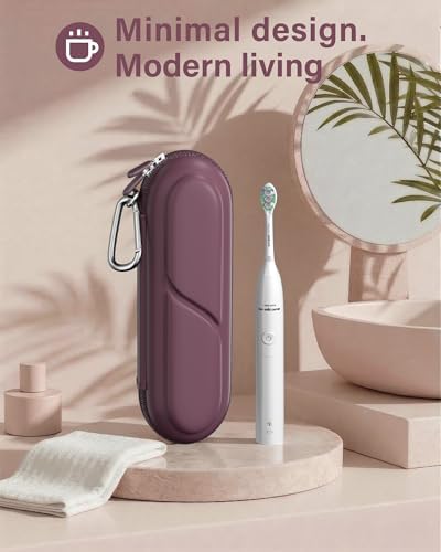 ProCase Toothbrush Travel Case for Oral-B/Oral-B Pro 1000 1500 5000 7000 7500 6000 9600/Philips Sonicare 4100 5100 1100 6100 5300 Oral-B iO Electric Toothbrush Portable Hard Container -Plum
