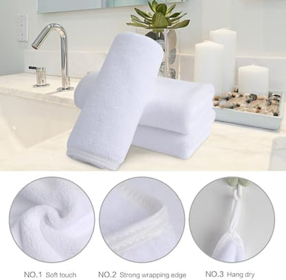 SINLAND Microfiber Facial Cloths Fast Drying Washcloth 12inch x 12inch Absorbent Face Wash Cloth Soft Makeup Remover Cloths