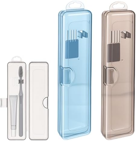SynHHergyx 2 Pack Travel Toothbrush Holder Tooth Brush Case