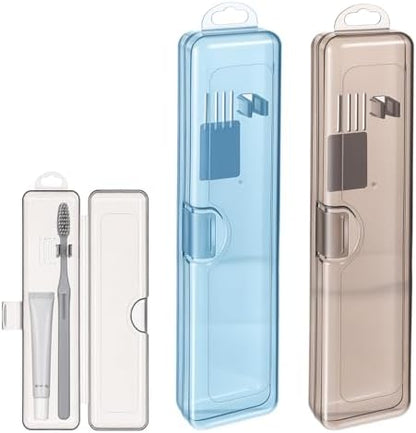 SynHHergyx 2 Pack Travel Toothbrush Holder Tooth Brush Case