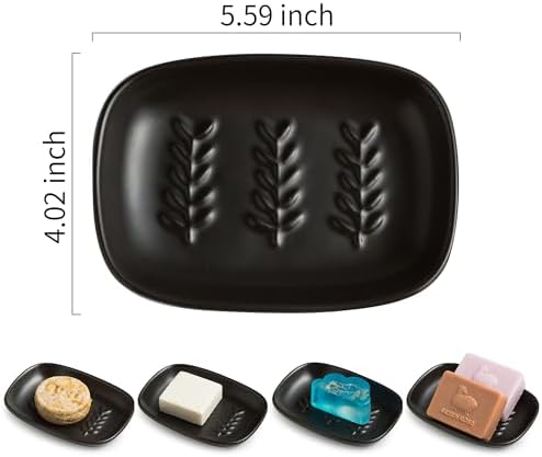 Miamolo Soap Dish for Bathroom, Bar Soap Holder for Shampoo Bars, Sponges