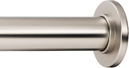 Ivilon Tension Curtain Rod - Spring Tension Rod for Windows or Shower, 54 to 90 Inch. Satin Nickel