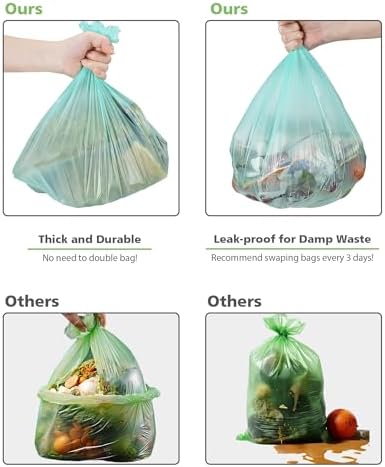 AYOTEE 1.2 Gallon Small Trash Bags Compostable Garbage Bags, 125 Count