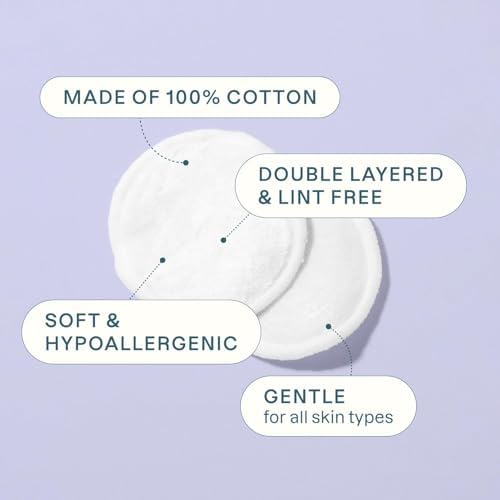 Cliganic Premium Cotton Rounds for Face, Makeup Remover Pads, 2400 Count