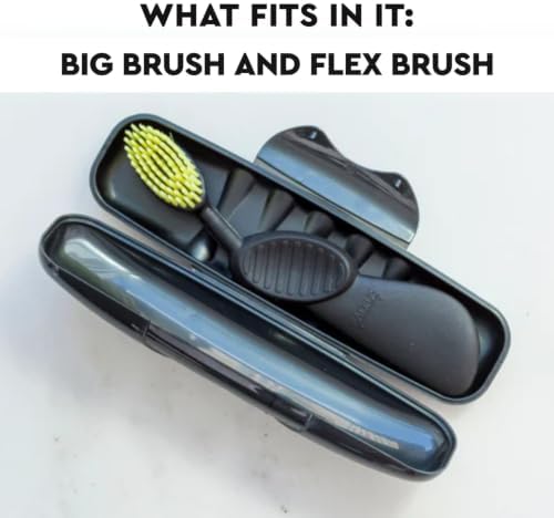 RADIUS Toothbrush Travel Case for Big Brush/Original/Scuba Brushes, BPA-Free Recycled Plastic, Portable for Bathroom, School, Home, Camping - White (ONLY fits the Big Brush/Original/Flex/SCUBA)