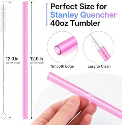 Joshey Replacement Straws for Stanley Quencher 40oz Tumbler, 6 Pack