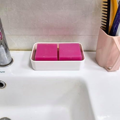 Soap Dish, 2 PCS Bathroom Self-Draining Soap Dish Holder for Shower