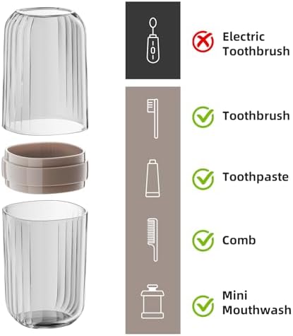 VITVITI Bar Travel Soap Case Container, Portable Travel Toothbrush Case