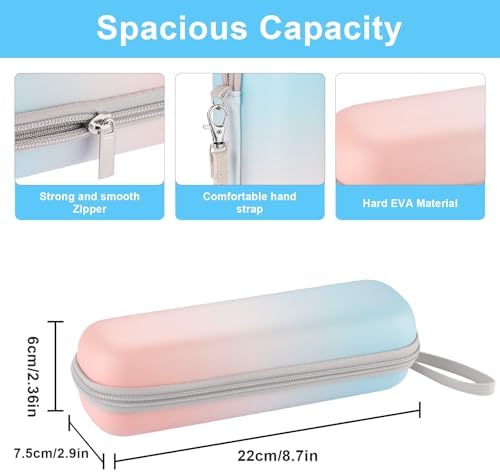 Toothbrush Travel Case for Oral B/Oral-B Pro 1000 1500 5000 7000 7500 9600/ Philips Sonicare 4100 5100 1100 6100 5300 Electric Toothbrush, Portable Hard Protective Storage Bag (Gradient)