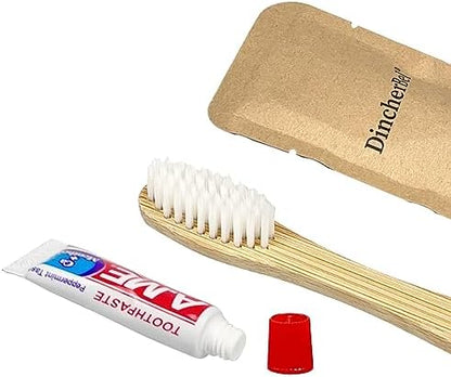 Bamboo Toothbrushes Kit Bulk, 50 Disposable Toothbrushes with Toothpaste
