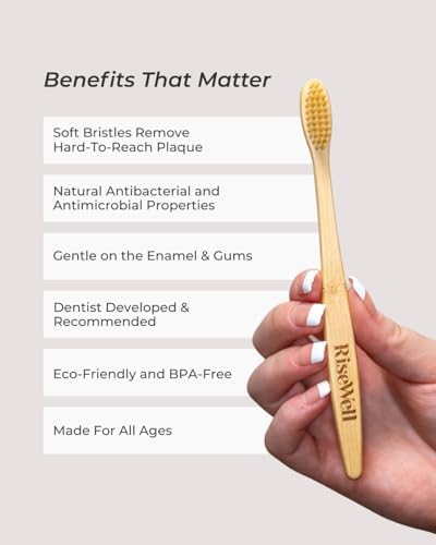 Soft Bamboo Toothbrush for Kids and Adults, Lightweight for Daily Oral Care