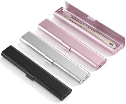 Portable Toothbrush Travel Case: 3 Pack Breathable & Dirt-Proof Hotel Camping Outdoor - Aluminum for Storage Recyclable Traveler (3, Multicolor)