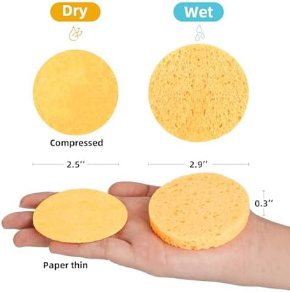 120-Count Compressed Facial sponges for Daily Facial Cleaning
