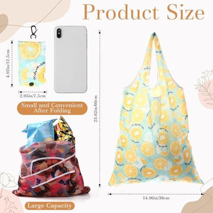 Paterr 46 Pcs Foldable Reusable Grocery Bags Bulk Machine Washable Waterproof Shopping Bags Packable Grocery Tote Pouches