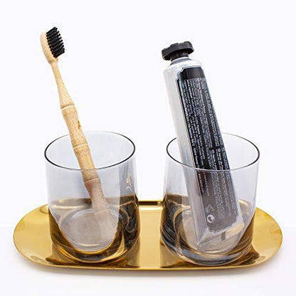 Virgin Forest Bamboo Toothbrushes 6pk, Vegan Charcoal Bristles Eco