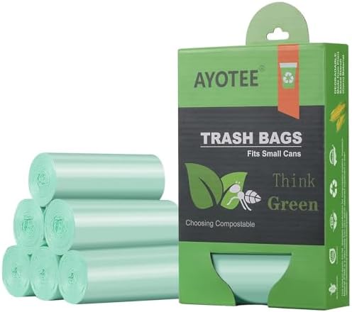 AYOTEE 1.2 Gallon Small Trash Bags Compostable Garbage Bags, 125 Count