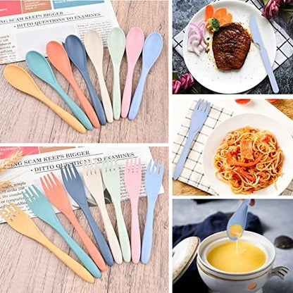 8 Sets Portable Cutlery Set,Reusable Travel Utensils with Case