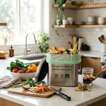 1.6 Gallon Compostable Bags, 220 Count, 6 Liter, Extra Thick