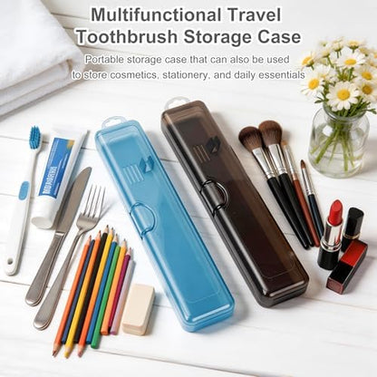 Travel Toothbrush Holder (4pcs, Yellow,Gray,Blue,Green)