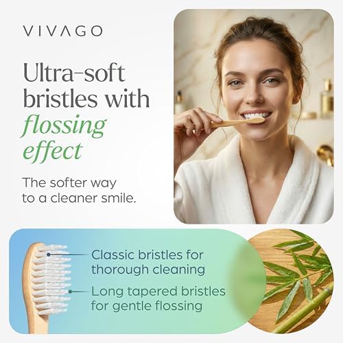 VIVAGO Extra Soft Toothbrushes for Adults - Ultra Soft Bristle Toothbrush