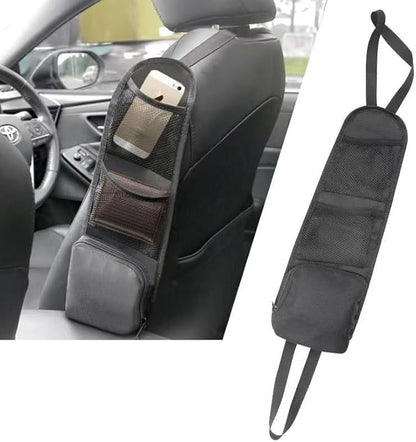 Car Seat Organizer with Multiple Pockets - Hanging Storage Bag for Car, SUV, Truck - Durable Mesh Seat Back Organizer with Multi-Function Pockets - Auto Accessories for Baby, Kids, Travel Essentials