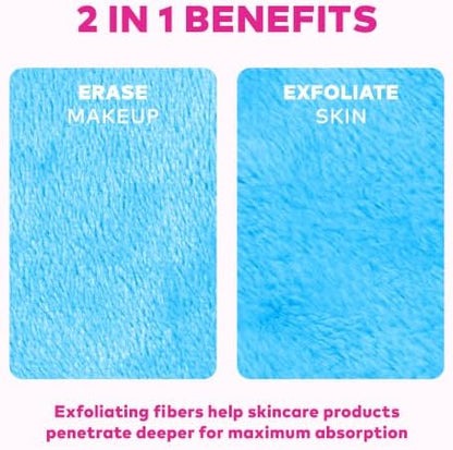 The Original MakeUp Eraser PRO, Effortlessly Remove All Makeup Using Only Water, Including Waterproof Mascara, Eyeliner, Foundation, Lipstick, Sunscreen,and More! Chill Blue, 1 ct.