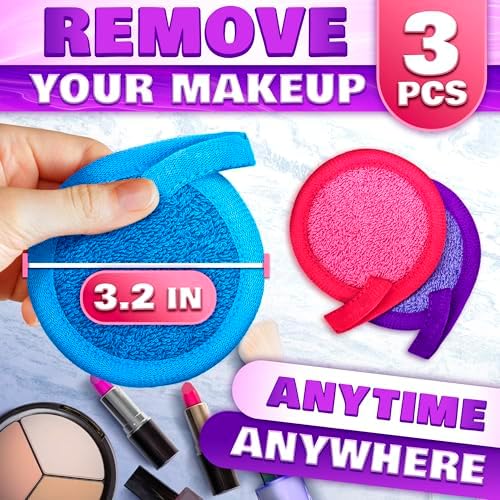 2 in 1 Face Scrub Pads, 3 Pcs Reusable Microfiber Facial Scrubber
