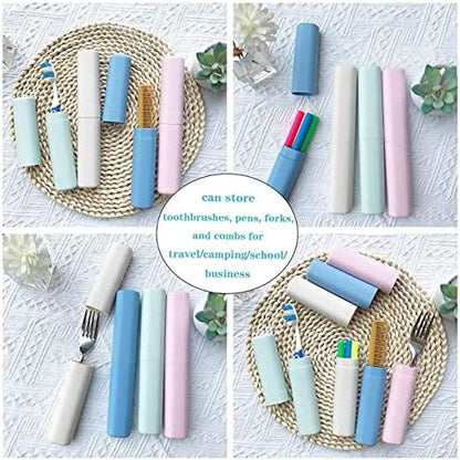4 Pack Toothbrush Travel Case Portable Travel Toothbrush Holder Breathable Toothbrush Travel Containers for School Business Camping Travel Toothbrush Case