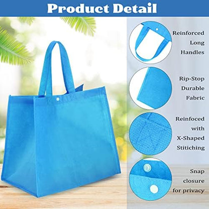 Zhehao 60 Pcs Reusable Grocery Shopping Bags, Non Woven Tote, Multicolor