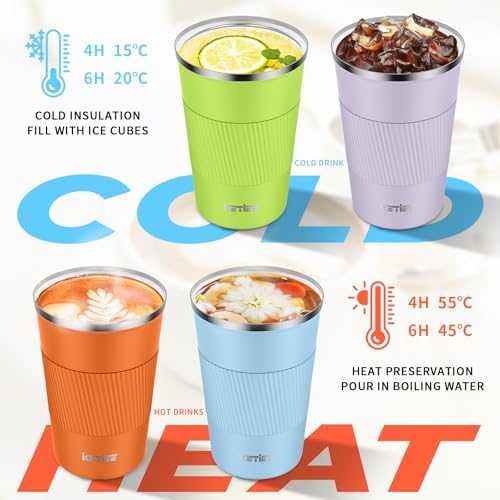 KETIEE Travel Coffee Mug 12oz: Insulated Coffee Cup with Leakproof Lid