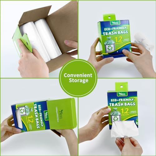 1.2 Gallon Clear Small Trash Bags Strong Leak-Resistant - 150Ct Unscented