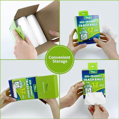 1.2 Gallon Clear Small Trash Bags Strong Leak-Resistant - 150Ct Unscented