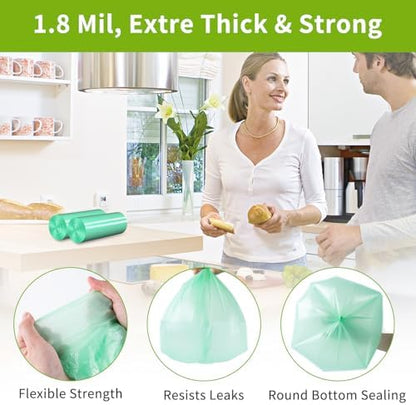 13 Gallon Tall Kitchen Trash Bags - Heavy Duty Leak-Resistant - 80 Count