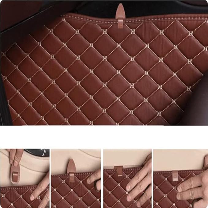 Custom Making Car Floor Mats Compatible with Audi BMW Mercedes-Benz Toyota Lexus Honda Infiniti Nissan Hyundai Kia All Models 2005-2026 (Red Wine and Black)