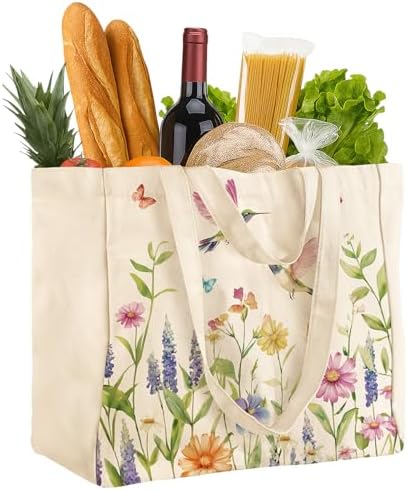 Miss Adola Cute Extra Large Canvas Grocery Tote Bag