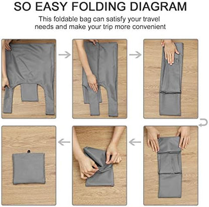 HOLYLUCK Reusable Grocery Bags,Heavy Duty Foldable Shopping Tote Bag (Extra Large, 3 Large Grey)